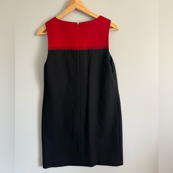 Talbots Dresses | Talbots Black and Red Wool Sleeveless Midi Sheath Dress Size 6 - Picture 2 of 7